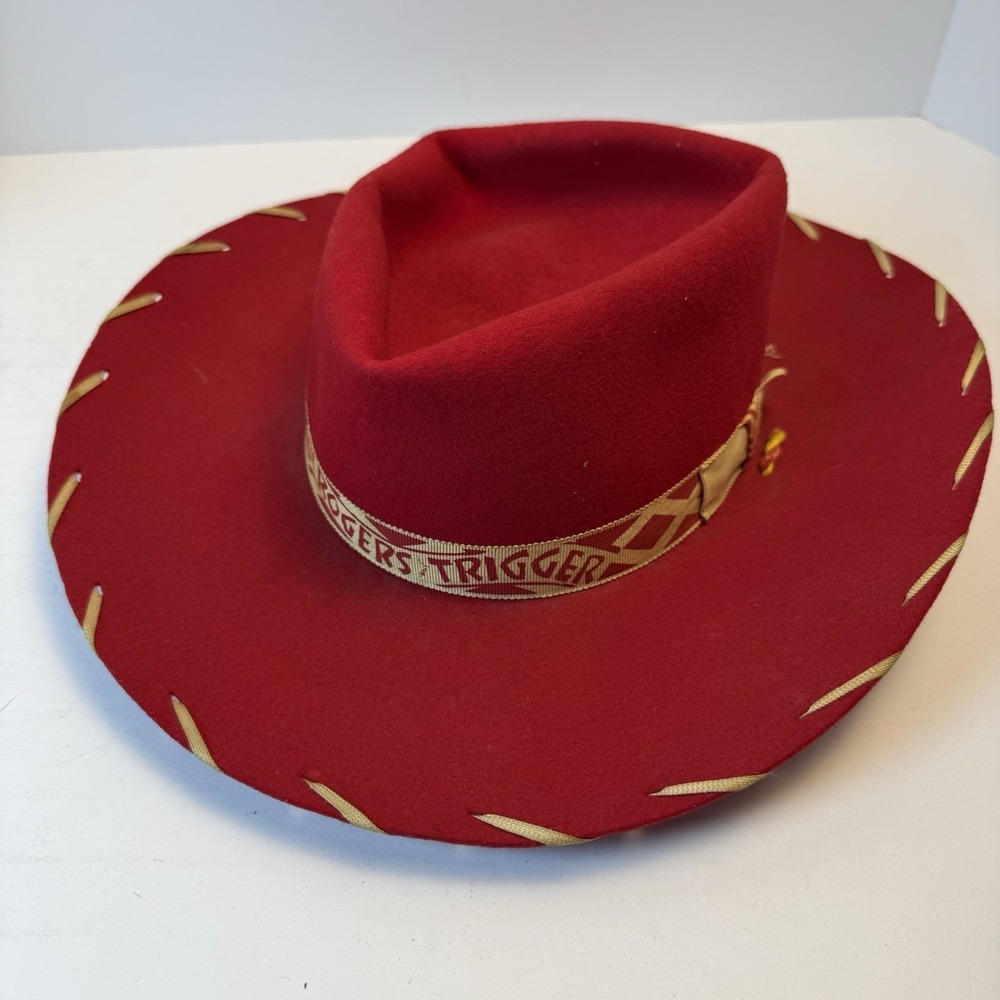 1950s Roy Rogers & Trigger Cowboy Hat Lancaster Hat Westerns  Wool 6 5/8 USA
